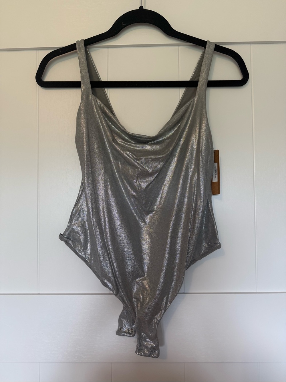 SKIMS Silver Metallic Bodysuit